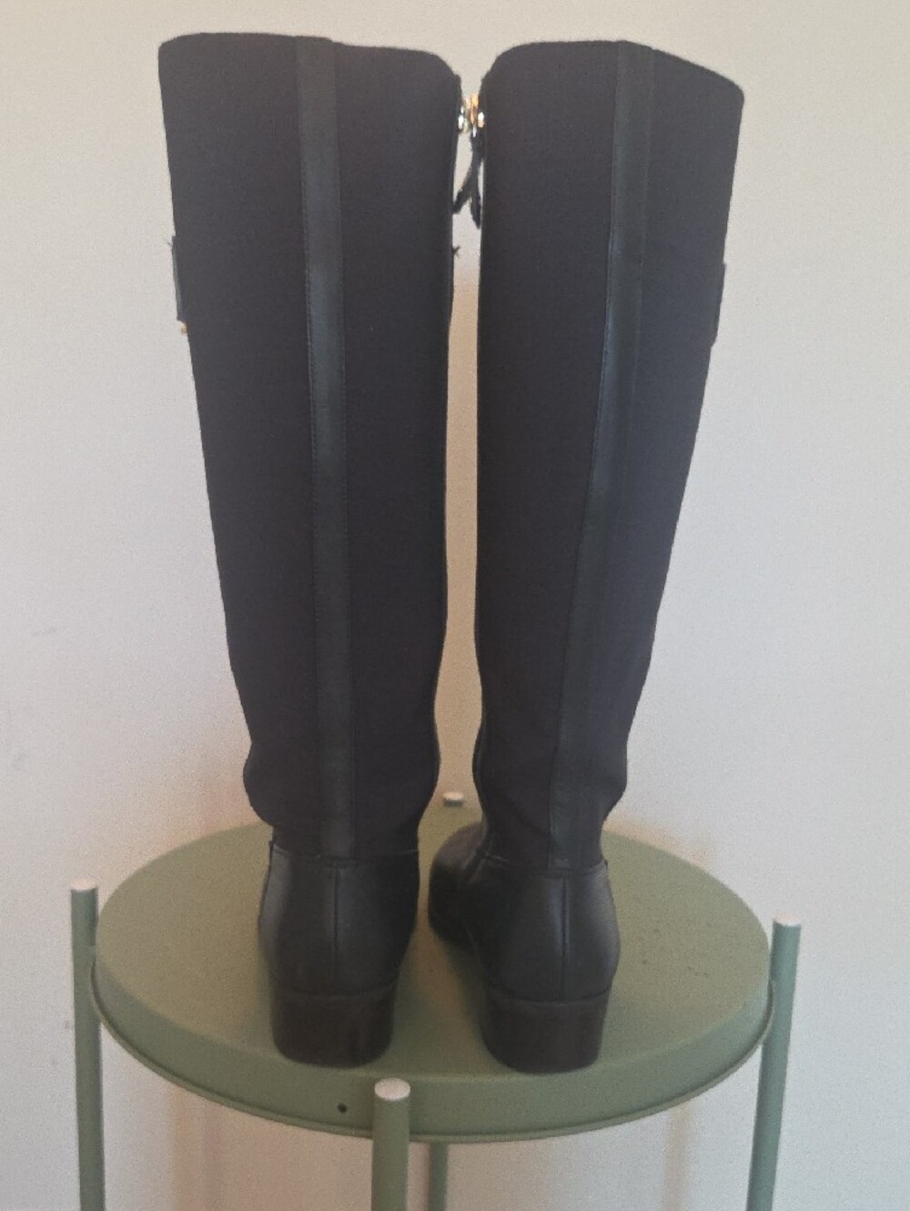 Isaac Mizrahi Black Over-the-Knee Boots with Gold Buckle - Picture 3 of 6